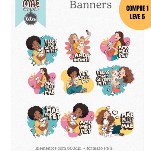 Arquivo Digital Mãe de Pet Ilustrações + Encadernação -2852