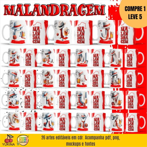 Arquivo Digital Malandragem Alfabeto Caneca -3935
