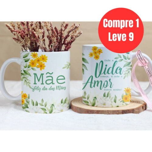 Arquivo Digital Mamãe Floral Artes para Caneca -6948