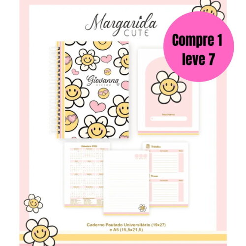 Arquivo Digital Margarida Cute Escolar Teen Adulto -6440