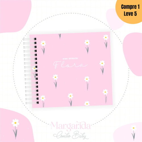 Arquivo Digital Margaridas 2 Kit Livro do Bebê -619