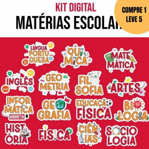 Arquivo Digital Matérias Escolares Kit Digital -6209