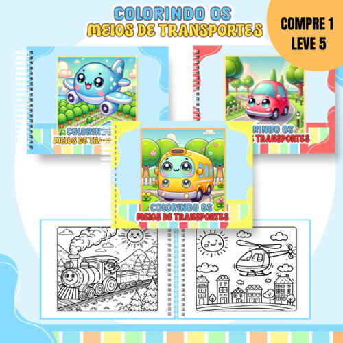 Arquivo Digital Meios de Transportes Livro de Colorir -1879