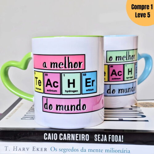Arquivo Digital Melhor Teacher do Mundo Arte Caneca -1113