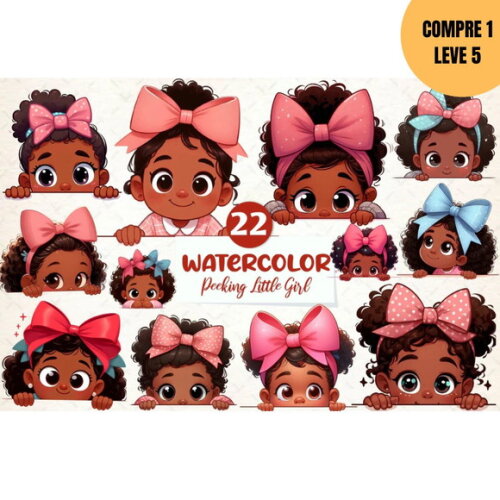 Arquivo Digital Meninas Afro Americanas Kit Digital -4012