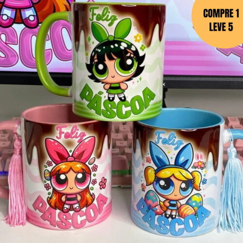 Arquivo Digital Meninas Super Poderosas Arte Canecas -2893