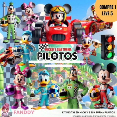 Arquivo Digital Mickey Piloto Kit Digital -3003