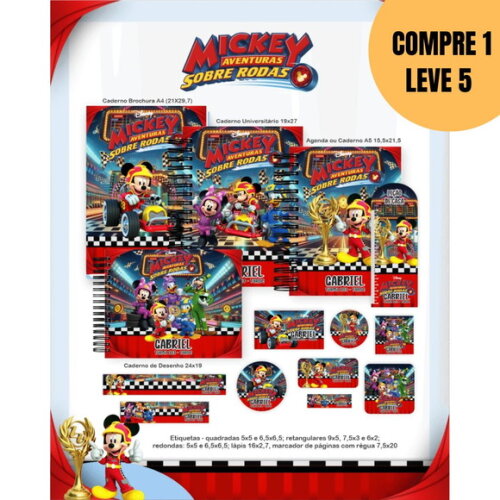Arquivo Digital Mickey Sobre Rodas Escolar -5445