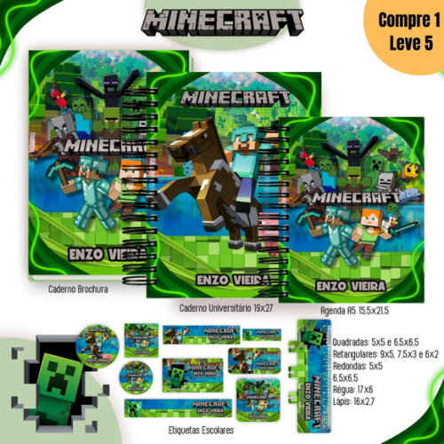 Arquivo Digital Minecraft Kit Escolar 2025 -1097