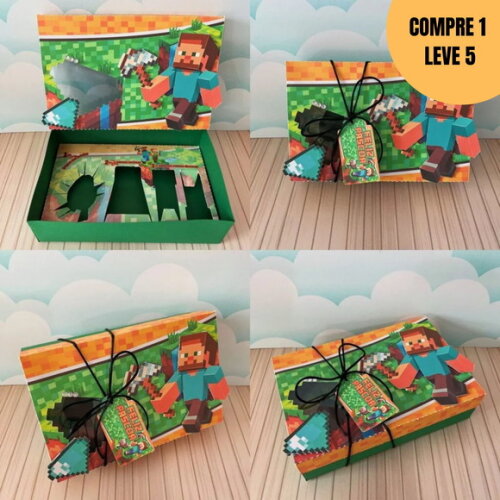 Arquivo Digital Minecraft Caixa Mini Confeiteiro -2298