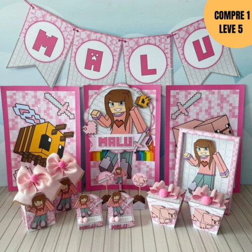 Arquivo Digital Minecraft Kit Festa Pronta -3354