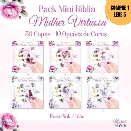 Arquivo Digital Mini Bíblia Mulher Virtuosa -4027