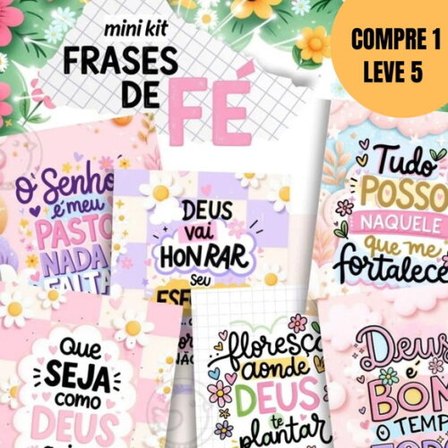 Arquivo Digital Mini Kit Frases de Fé -5497