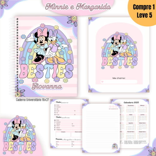Arquivo Digital Minnie e Margarida Kit Escolar 2025 -1015