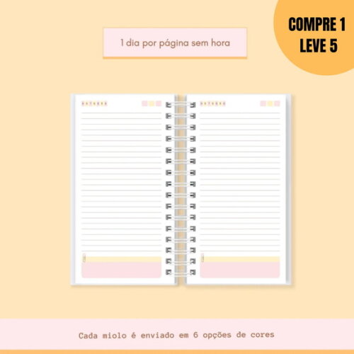 Arquivo Digital Miolo Agenda Não Datada Slim -1800