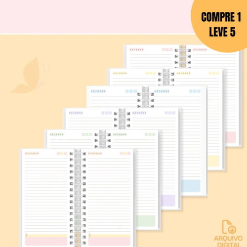 Arquivo Digital Miolo Agenda Não Datada Slim -1800