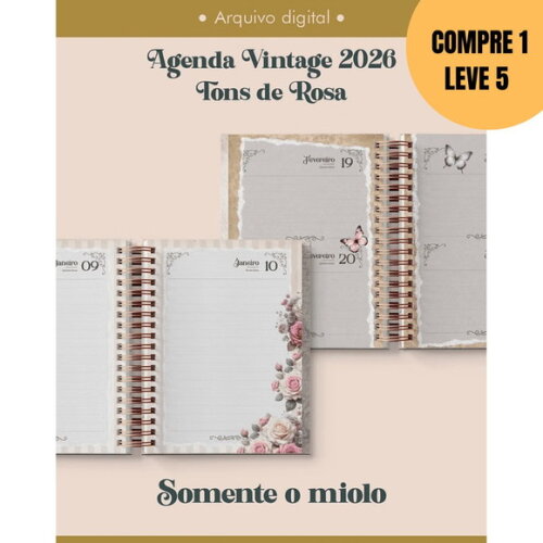 Arquivo Digital Miolo Agenda Vintage 2026 Wireo -5038
