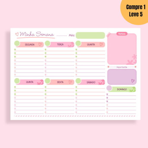 Arquivo Digital Miolo Planner Mensal e Semanal -622