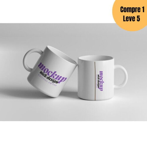 Arquivo Digital Mockup 2 Canecas Brancas Lado a Lado -5201