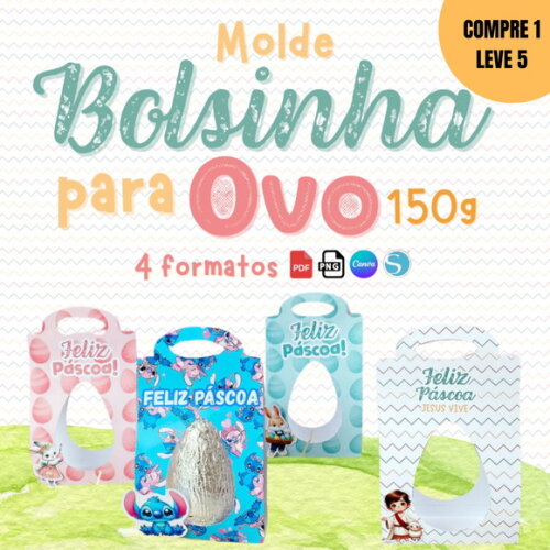 Arquivo Digital Molde Bolsinha para Ovo 150g -2559