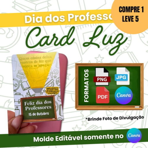 Arquivo Digital Molde Card Mágico Dia dos Professores -5267