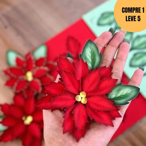 Arquivo Digital Molde Flor de Natal -5882