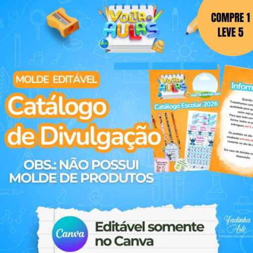 Arquivo Digital Molde Catálogo Volta Ás Aulas 2026 -6136