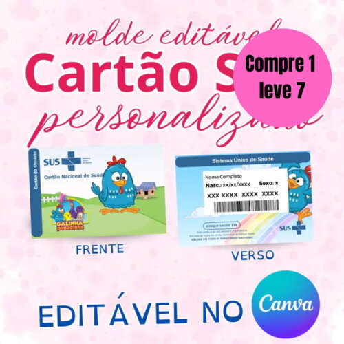 Arquivo Digital Molde Gabarito Caderneta de Saúde -6637