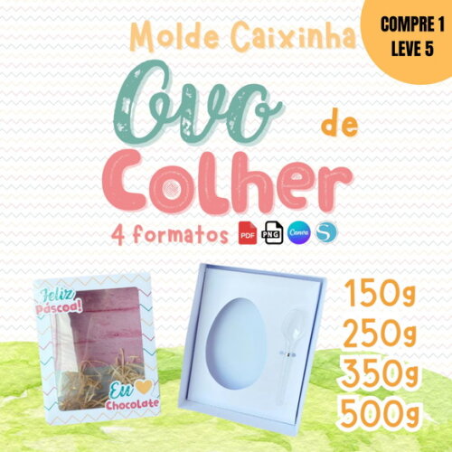 Arquivo Digital Molde Ovo de Colher -2557