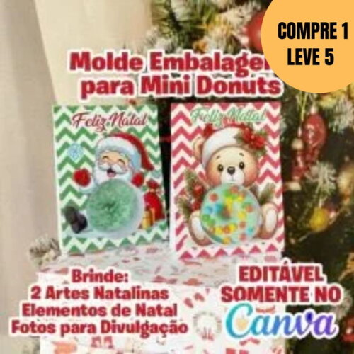 Arquivo Digital Molde Porta Mini Donuts de 5cm -5601