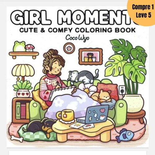 Arquivo Digital Momentos de Menina Livro de Colori -1223