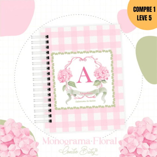 Arquivo Digital Monograma Floral Coletiva Luxo -3919