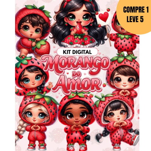 Arquivo Digital Morango do Amor Kit Digital -4738