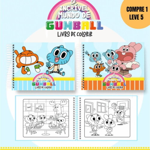 Arquivo Digital Mundo do Gumball Livros de Colorir -4306