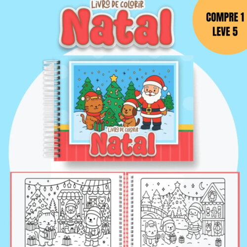 Arquivo Digital Natal Fofo Livro de Colorir -5798