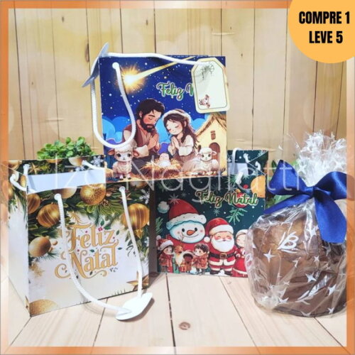 Arquivo Digital Natal Sacolas de Panetone 400 e 500 Grs -205