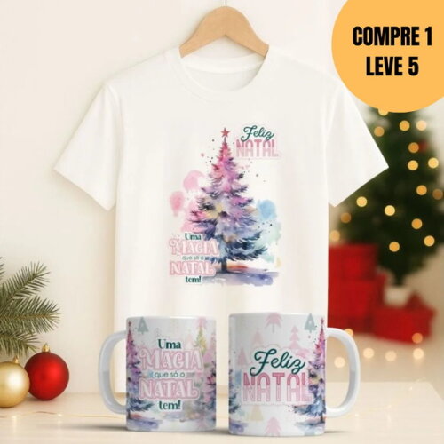 Arquivo Digital Natal V5 Artes Dupla Caneca e Camisa -5759