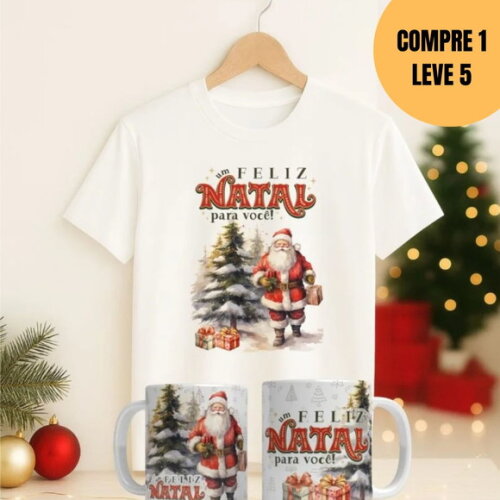 Arquivo Digital Natal V5 Artes Dupla Caneca e Camisa -5759