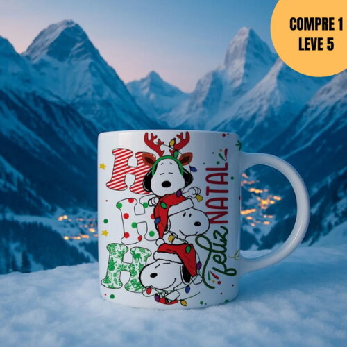 Arquivo Digital Natalina Snoopy Artes Caneca -5887