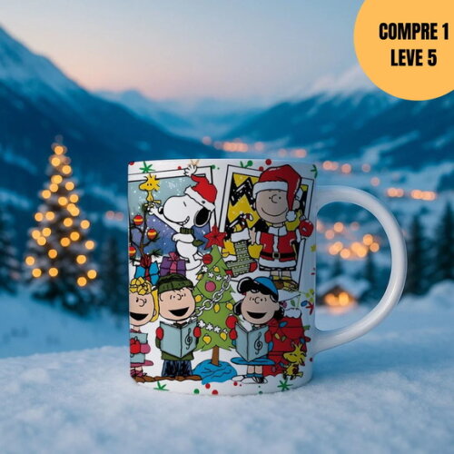 Arquivo Digital Natalina Snoopy Artes Caneca -5887