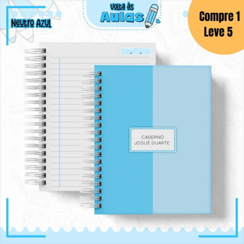 Arquivo Digital Neutro Azul Kit Escolar 2025 -1674