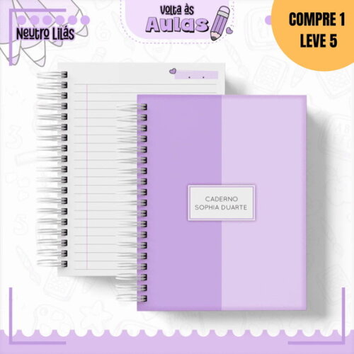 Arquivo Digital Neutro Lilás Kit Escolar 2025 -1630