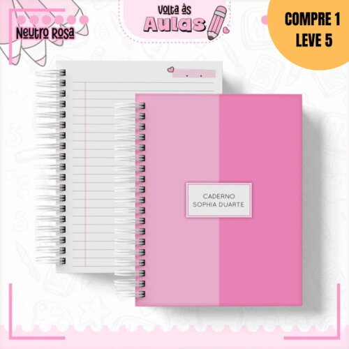 Arquivo Digital Neutro Rosa Kit Escolar 2025 -1622