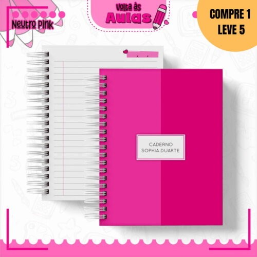 Arquivo Digital Neutro Pink Kit Escolar 2025 -1634