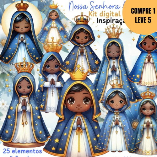 Arquivo Digital Nossa Senhora Aparecida Aquarela -5852