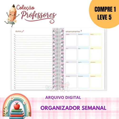 Arquivo Digital Organizador Semanal Professores -5045