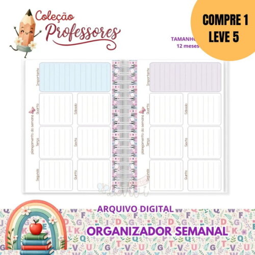 Arquivo Digital Organizador Semanal Professores -5045