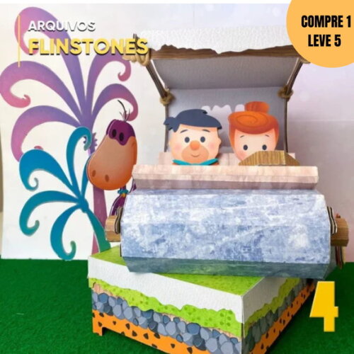 Arquivo Digital os Flintstones Caixinha em Camadas -3484