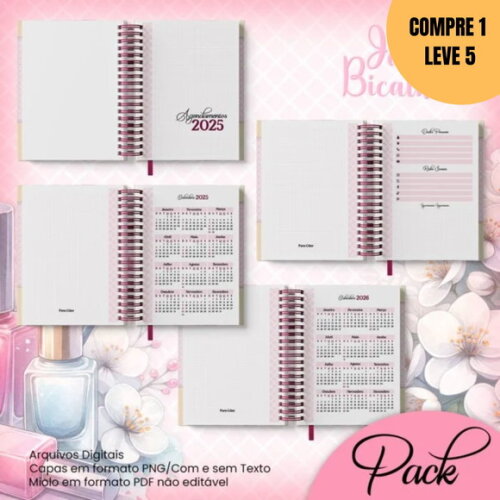Arquivo Digital Pack Agendamento Manicure 2025 -2218