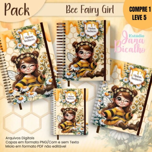 Arquivo Digital Pack Bee Fairy Girl -3021